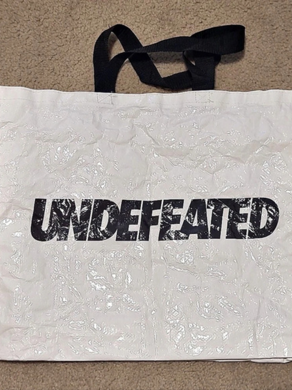UNDEFEATED Tote Shopping Bag in White & Black Like New